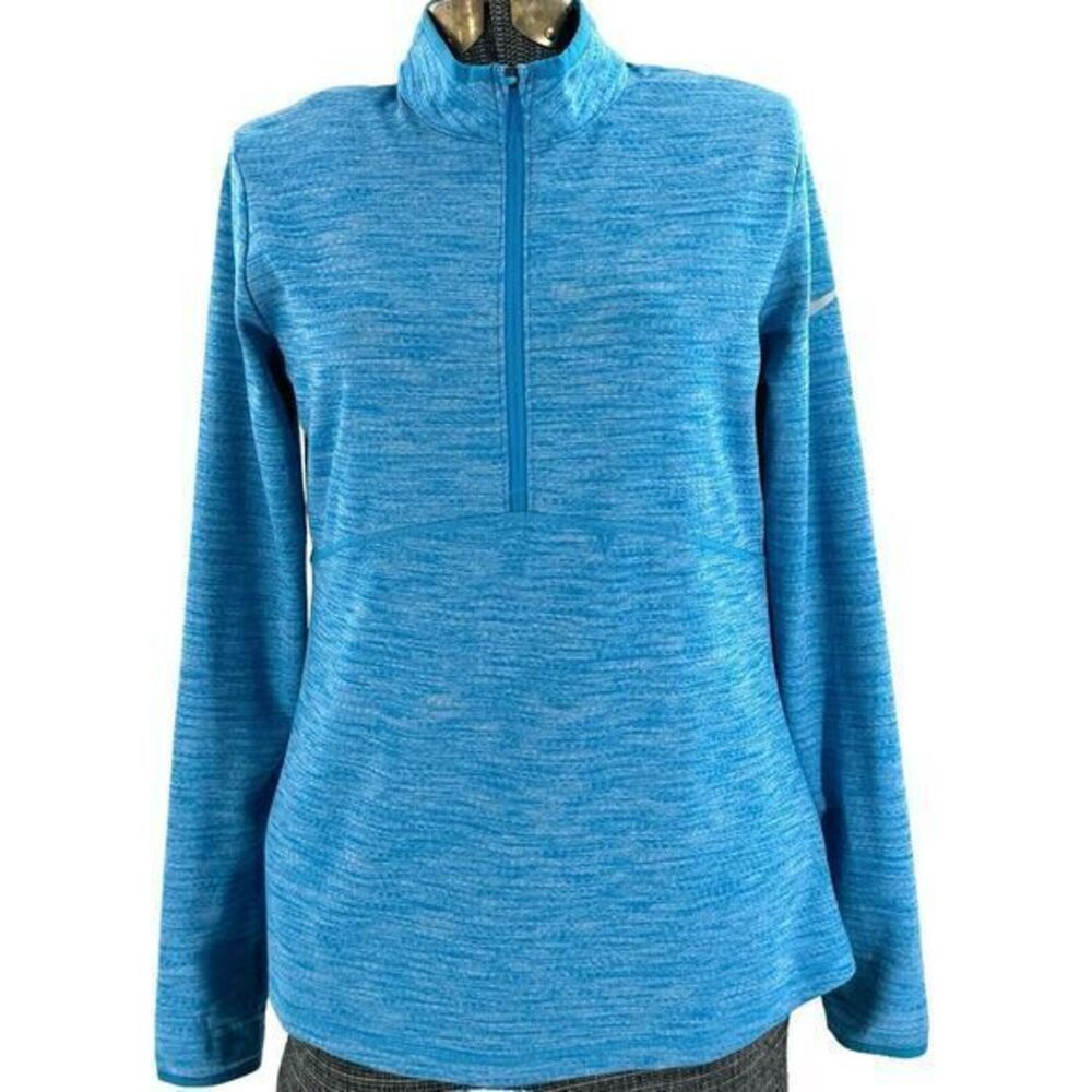Nike Women's Golf Heather Blue 1/4 Zip Pullover Sweatshirt Dri Fit Womens M NWOT